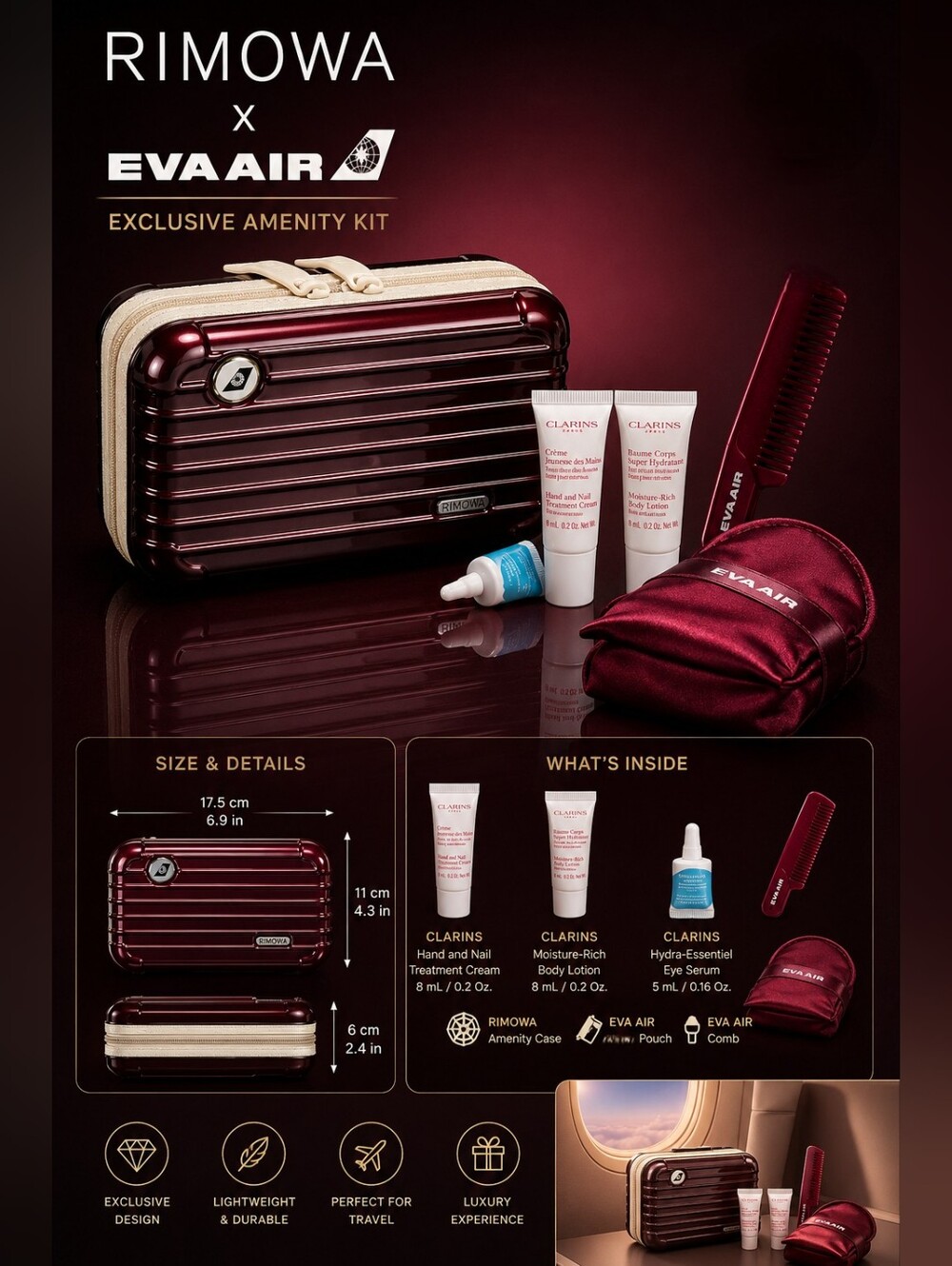 RIMOWA x EVA Air Carmona Red Limited Edition